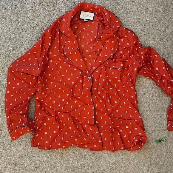 ALEXIE XS orange red blouse new - Picture 1 of 4